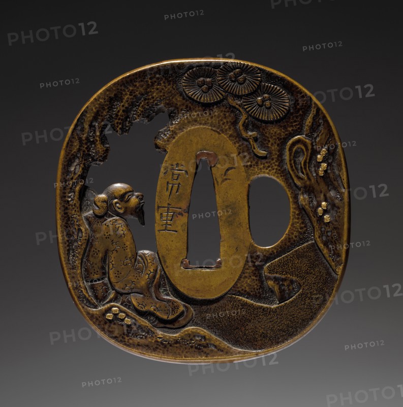Sword Guard, mid 18th century. Japan, Mito School (?), Edo period (1615-1868). Brass; diameter: 7 cm (2 3/4 in.).