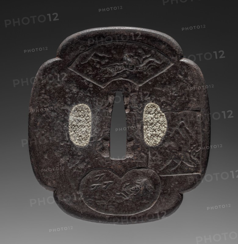 Sword Guard, late 17th century. Japan, Kaneiye School, Edo period (1615-1868). Iron; average: 8 x 8.6 cm (3 1/8 x 3 3/8 in.).