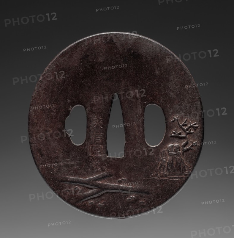 Sword Guard, mid 19th century. Japan, Omori School, Edo period (1615-1868). Iron; diameter: 7.5 cm (2 15/16 in.).