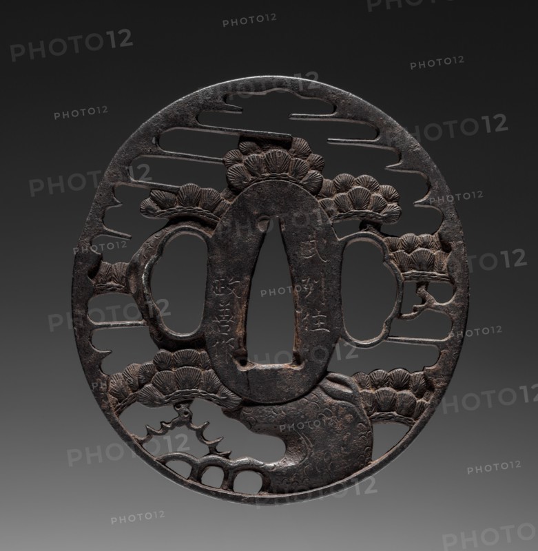 Sword Guard, early 19th century. Japan, Akasaka School, Edo period (1615-1868). Iron; diameter: 7 cm (2 3/4 in.).