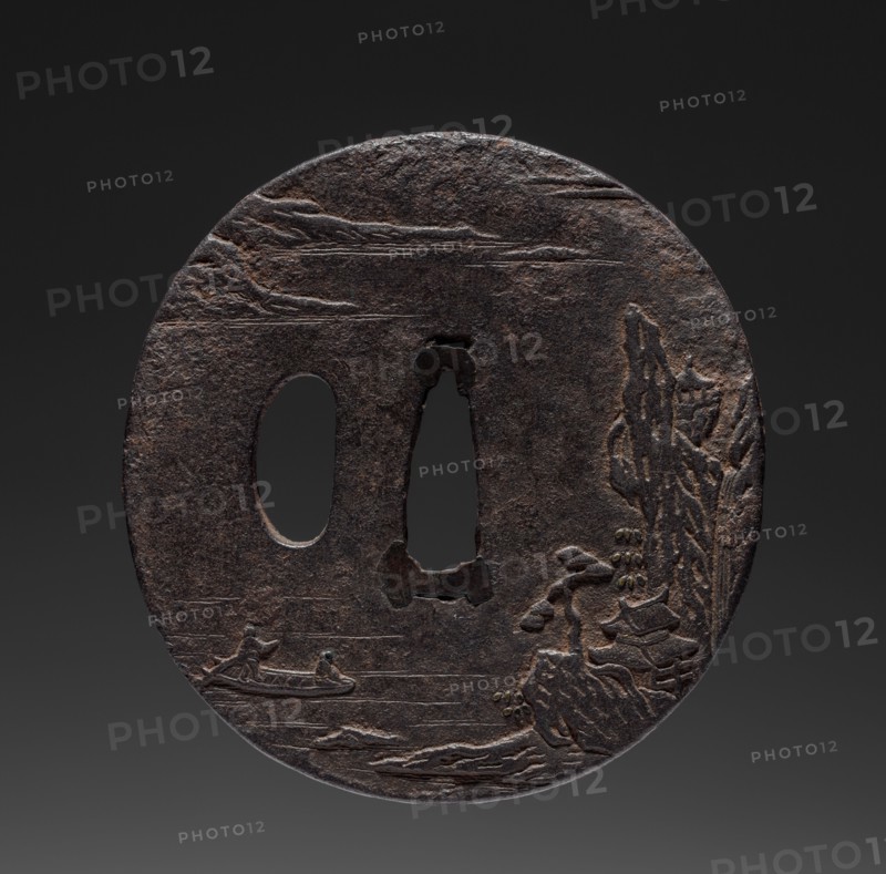 Sword Guard, late 17th century. Japan, Jakushi School, Edo period (1615-1868). Iron; diameter: 7 cm (2 3/4 in.).