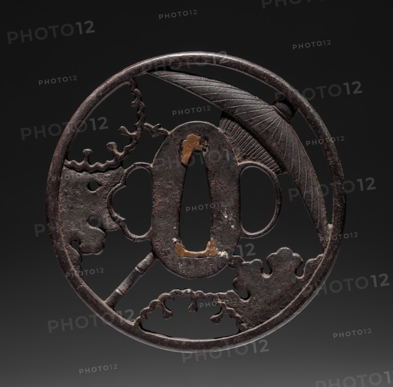 Sword Guard, 1615-1868. Japan, Akasaka school, Edo period (1615-1868). Iron; diameter: 8 cm (3 1/8 in.).