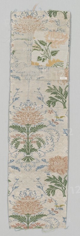 Fragment (Mounted with 1919.544b), 1600s. Italy, 17th century. Brocade, silk; overall: 74.9 x 20.3 cm (29 1/2 x 8 in.)