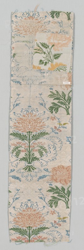 Fragments, 1600s. Italy, 17th century. Brocade, silk; overall: 74.9 x 20.3 cm (29 1/2 x 8 in.)