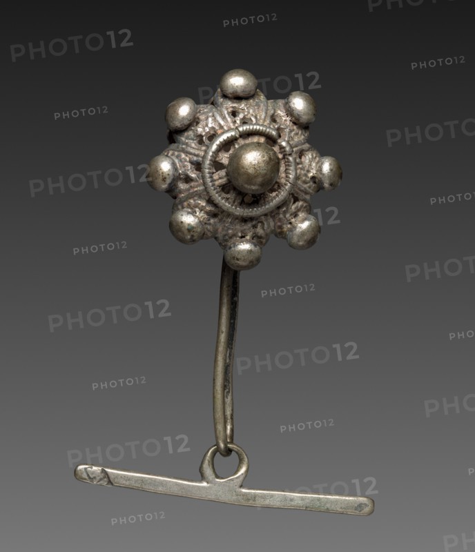Button, 1800s. Sardinia, 19th century. Silver; overall: 8.3 cm (3 1/4 in.).