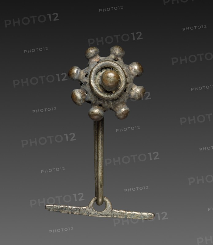 Button, 1800s. Sardinia, 19th century. Silver; overall: 7 cm (2 3/4 in.).