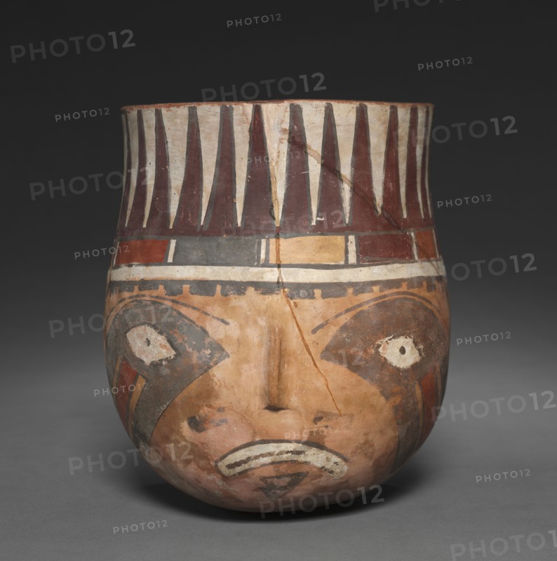 Vase, c. 300-500. Peru, Nasca style (100 BC-AD 700). Pottery; overall: 18.2 x 16.1 x 15.9 cm (7 3/16 x 6 5/16 x 6 1/4 in.).