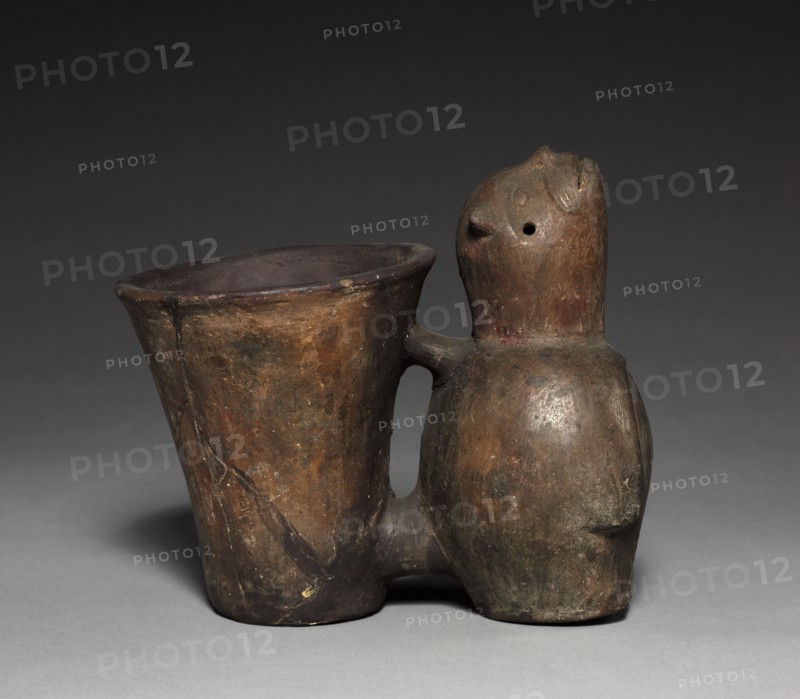 Vase, c. 800. Peru, Huacho Ware?, early 9th Century. Black ware; overall: 17.6 x 20.1 x 12.5 cm (6 15/16 x 7 15/16 x 4 15/16 in.).