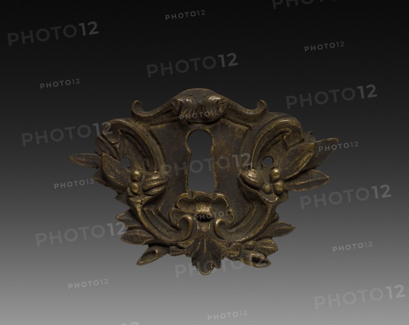 Ornamental Detail for a Keyhole, mid-1700s. France, 18th century, period of Louis XV. Gilt bronze; overall: 7.7 x 5.8 cm (3 1/16 x 2 5/16 in.).