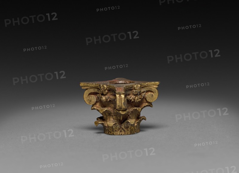 Ornamental Capital, 1775-1799. France, late 18th century. Gilt bronze; overall: 2.3 x 2.3 cm (7/8 x 7/8 in.).