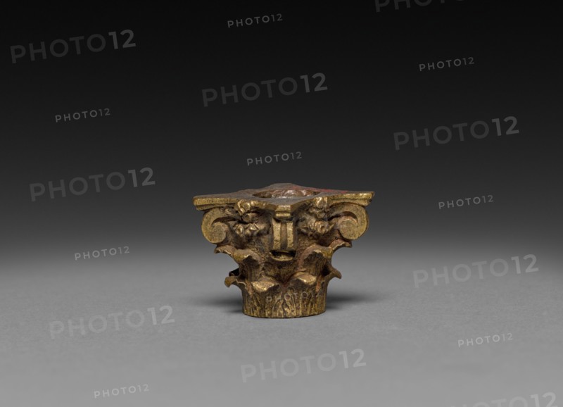 Ornamental Capital, 1775-1799. France, late 18th century. Gilt bronze; overall: 2.3 x 2.3 cm (7/8 x 7/8 in.).