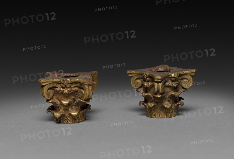 Ornamental Capital, 1775-1799. France, late 18th century. Gilt bronze; overall: 2.3 x 2.3 cm (7/8 x 7/8 in.).