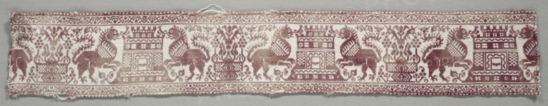 Band from Towel, 1500s. Italy, Perugia, 16th century. Embroidery; silk on linen; overall: 8.9 x 57.8 cm (3 1/2 x 22 3/4 in.).