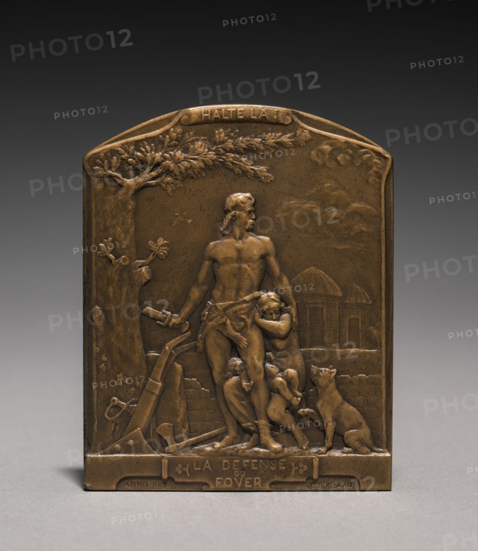Medal (obverse), 1914-1918. Emile André Boisseau (French, 1842-1923). Bronze; overall: 7 x 5.8 cm (2 3/4 x 2 5/16 in.).
