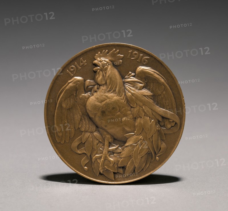 Medal (reverse), 1914-1916. Auguste Dujardin (French, 1847-1918). Bronze; overall: 5.1 x 5.1 cm (2 x 2 in.).