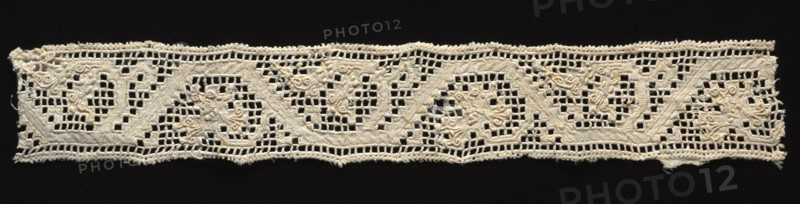 Needlepoint (Drawnwork) Lace Insertion, 16th century. Italy, 16th century. Lace, needlepoint: linen; average: 4.8 x 28.3 cm (1 7/8 x 11 1/8 in.).