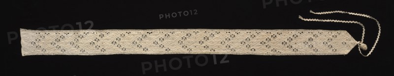 Needlepoint (Cutwork) Lace Swaddling Band, 16th century. Italy, Sicily, 16th century. Lace, needlepoint: linen; average: 13.1 x 246.4 cm (5 3/16 x 97 in.)