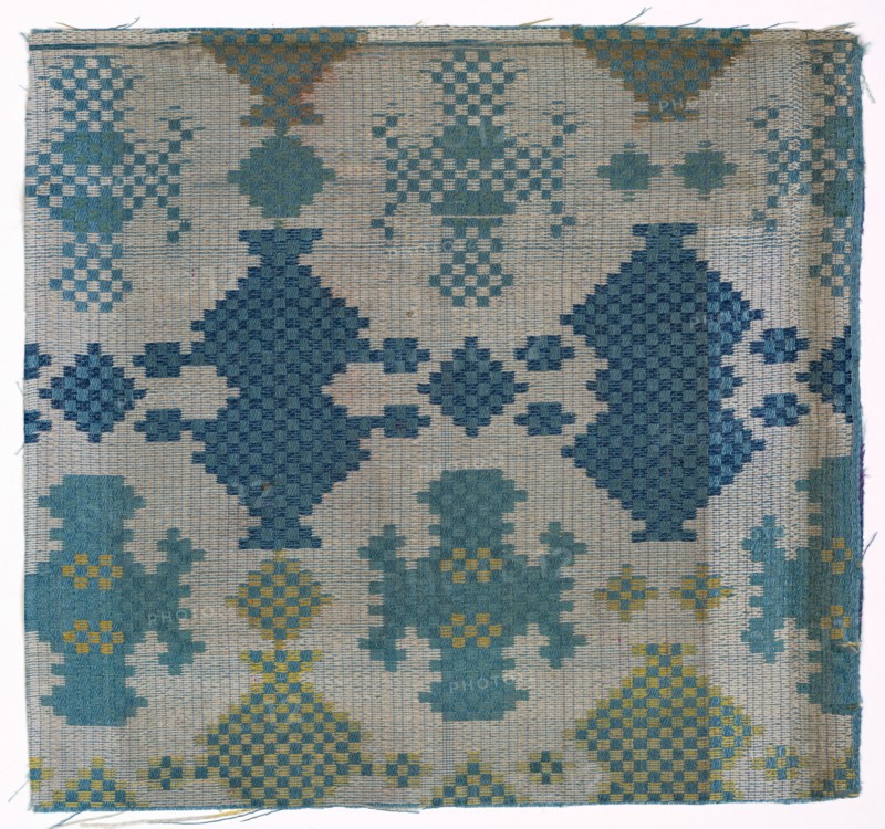 Fragment, 1800s. China, 19th century. Silk; overall: 18.5 x 18.5 cm (7 5/16 x 7 5/16 in.).