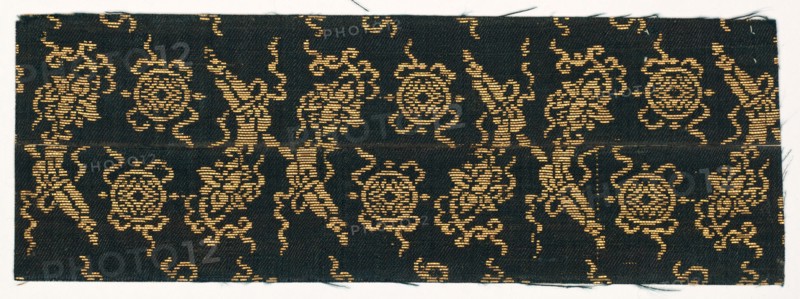 Textile Fragment, 1800s. Japan, 19th century. Silk, metallic thread; average: 16.5 x 5.8 cm (6 1/2 x 2 5/16 in.).
