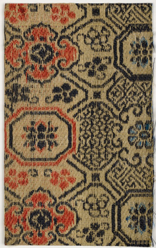 Textile Fragment, 1800s-early 1900s. Japan, 19th - early 20th century. Silk; overall: 13.4 x 8.3 cm (5 1/4 x 3 1/4 in.).