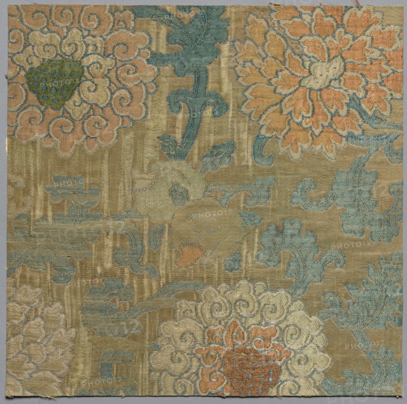 Fragment from Book of Textiles, 18th century. China, 18th century. Silk; overall: 26.2 x 26.6 cm (10 5/16 x 10 1/2 in.)