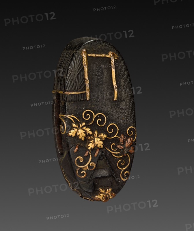 Kashira, 1700-1850. Japan, Tokugawa period. Shakudo; average: 3.5 x 1.8 cm (1 3/8 x 11/16 in.).