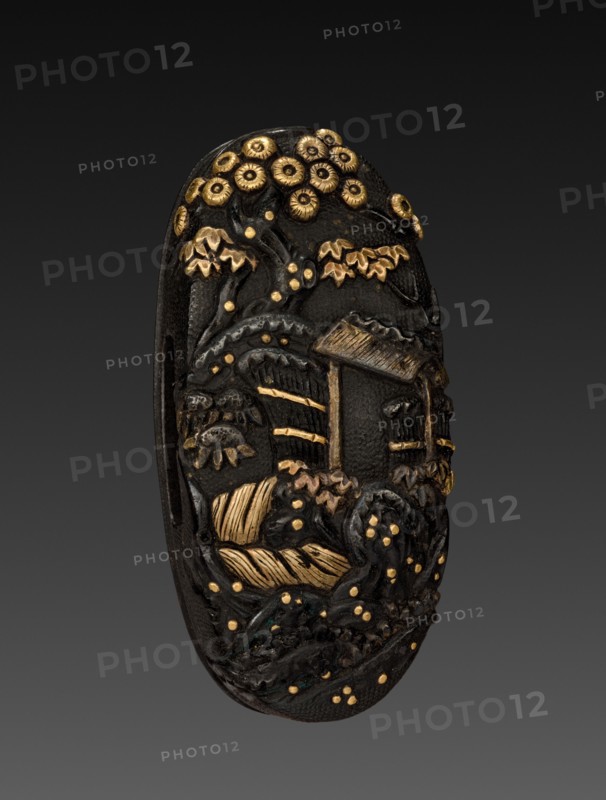 Kashira, 1700-1850. Japan, Tokugawa period. Shakudo; average: 3.9 x 1.8 cm (1 9/16 x 11/16 in.).