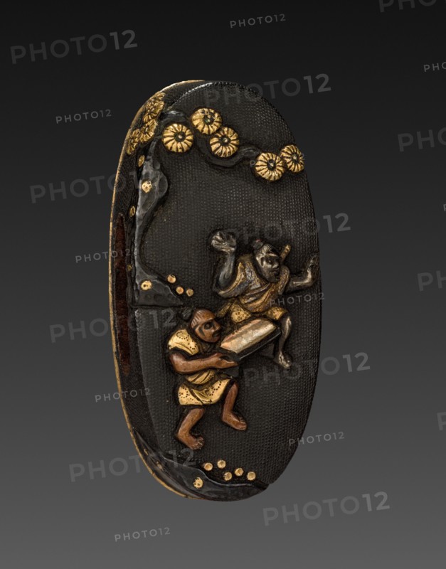 Kashira, 1700-1850. Japan, Tokugawa period. Shakudo; average: 3.5 x 1.8 cm (1 3/8 x 11/16 in.).