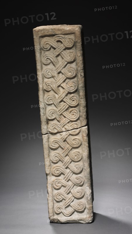 Transenna Post, 700s-800s. Lombardic, Italy, Rome, Migration period, 8th-9th Century. Marble; overall: 109.3 x 24.8 cm (43 1/16 x 9 3/4 in.)