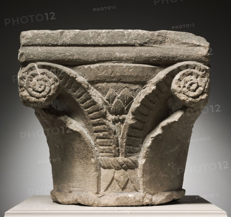 Capital, 700s-800s. Italy, Migration period, 8th-9th Century. Marble; overall: 31.1 x 33.7 x 33.7 cm (12 1/4 x 13 1/4 x 13 1/4 in.)