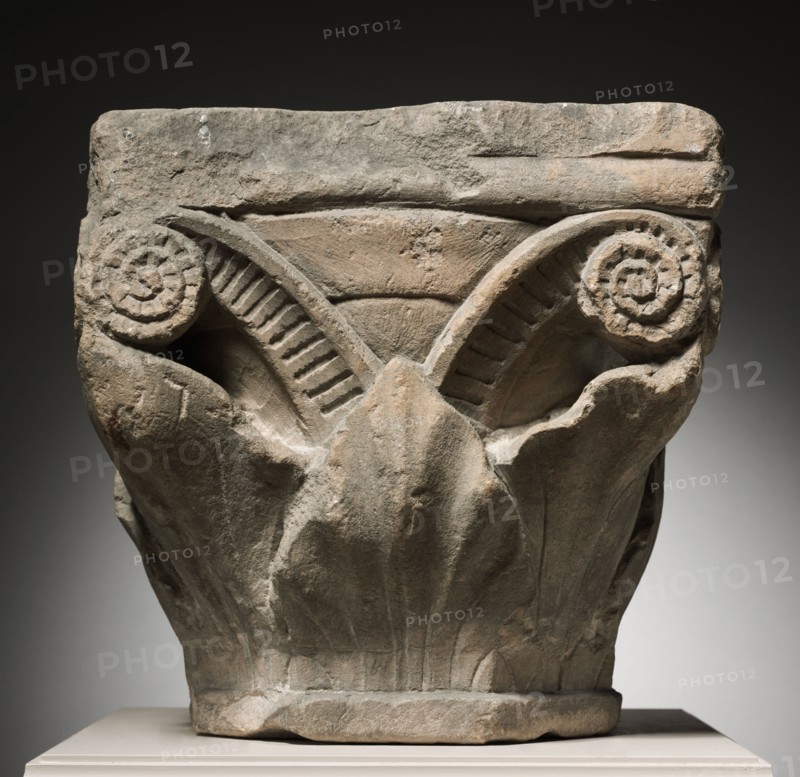 Capital, 700s-800s. Italy, Migration period, 8th-9th Century. Marble; overall: 33 x 33.7 x 33.7 cm (13 x 13 1/4 x 13 1/4 in.)