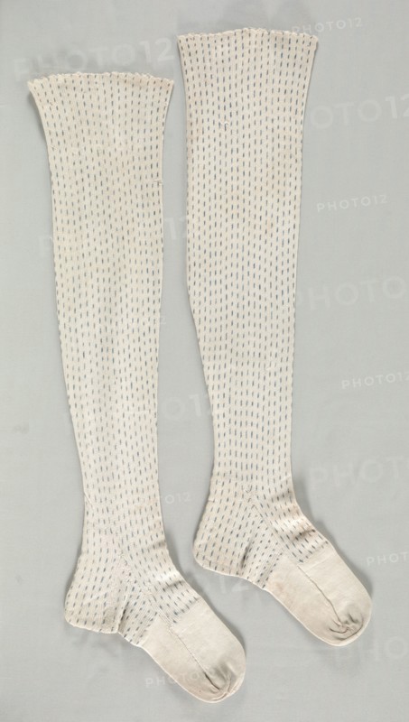 Pair of Stockings, 1790. America, New York, late 18th century. Knitting; overall: 79 x 22 cm (31 1/8 x 8 11/16 in.)
