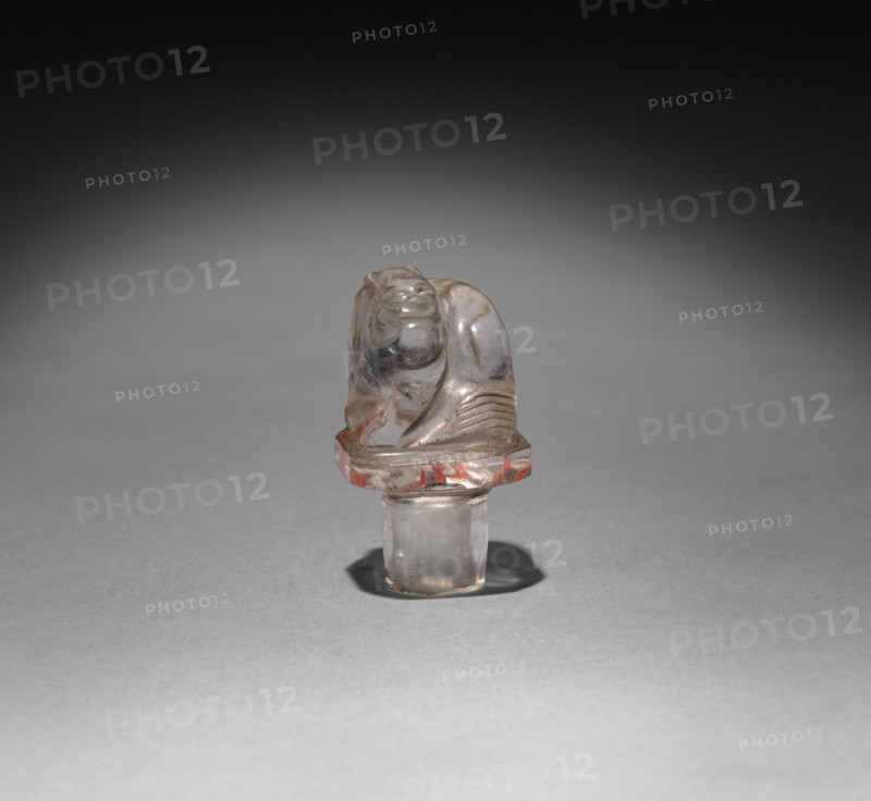 Six-Sided Bottle (stopper), 1644-1912. China, Qing dynasty (1644-1911). Rock crystal; overall: 15 cm (5 7/8 in.).