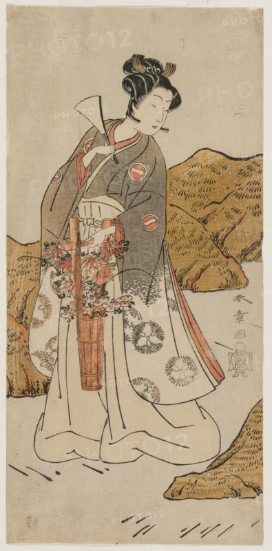 Ichikawa Monnosuke II as a Temple Page, early 1770s. Katsukawa Shunsho (Japanese, 1726-1792). Color woodblock print; sheet: 30.6 x 15.3 cm (12 1/16 x 6 in.).