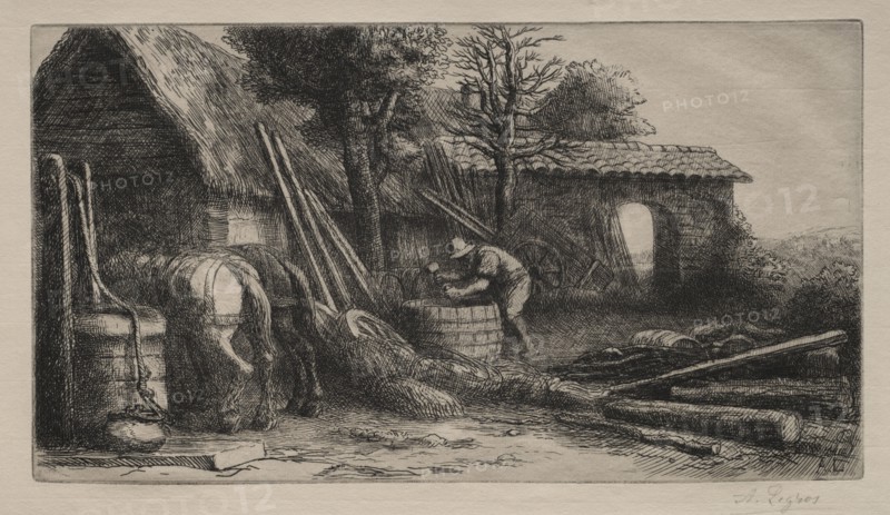 Le Tonnelier. Alphonse Legros (French, 1837-1911). Etching