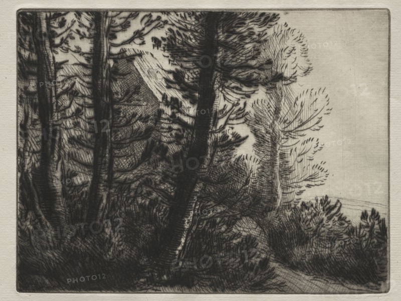 Guard House. Alphonse Legros (French, 1837-1911). Etching