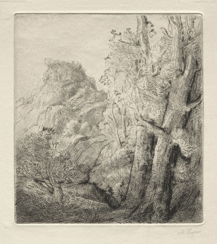 The Old City. Alphonse Legros (French, 1837-1911). Etching