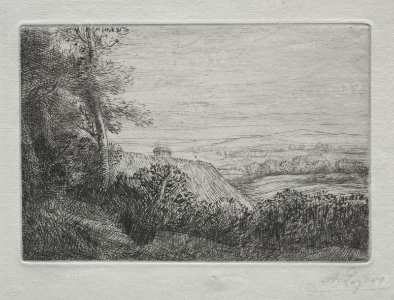 Les dernière Rayons de Soleil. Alphonse Legros (French, 1837-1911). Etching
