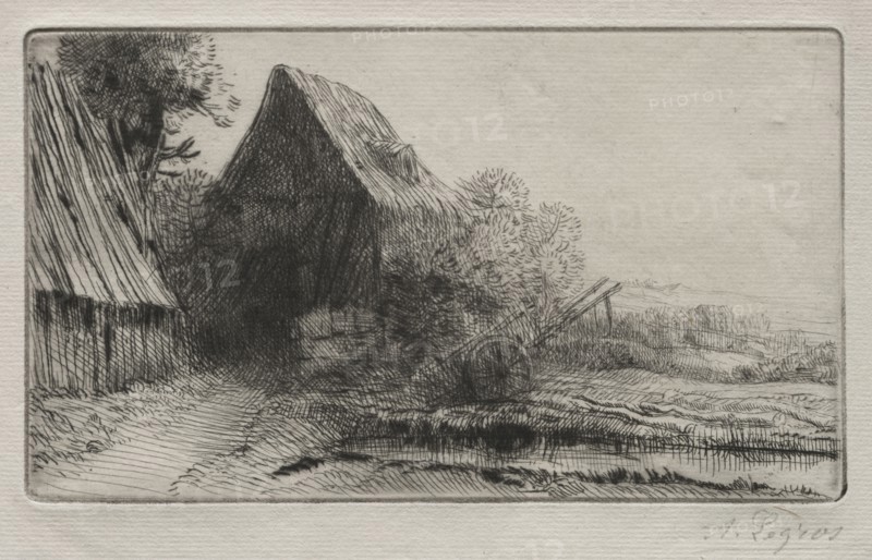 Le Maison du charron. Alphonse Legros (French, 1837-1911). Etching