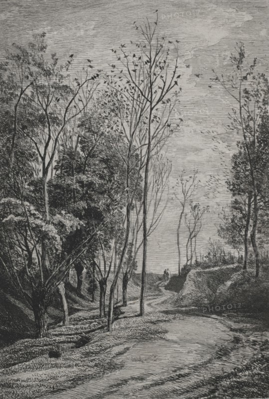 The Little Brids, 1850. Charles François Daubigny (French, 1817-1878), Auguste Delâtre. Etching; sheet: 34.7 x 25.4 cm (13 11/16 x 10 in.); platemark: 19.2 x 12.9 cm (7 9/16 x 5 1/16 in.)