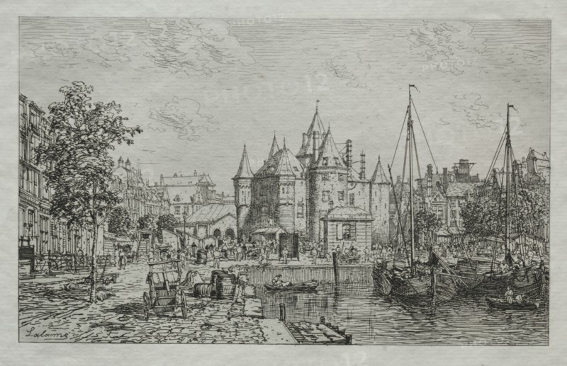 Le Haag à Amsterdam. Maxime Lalanne (French, 1827-1886). Etching