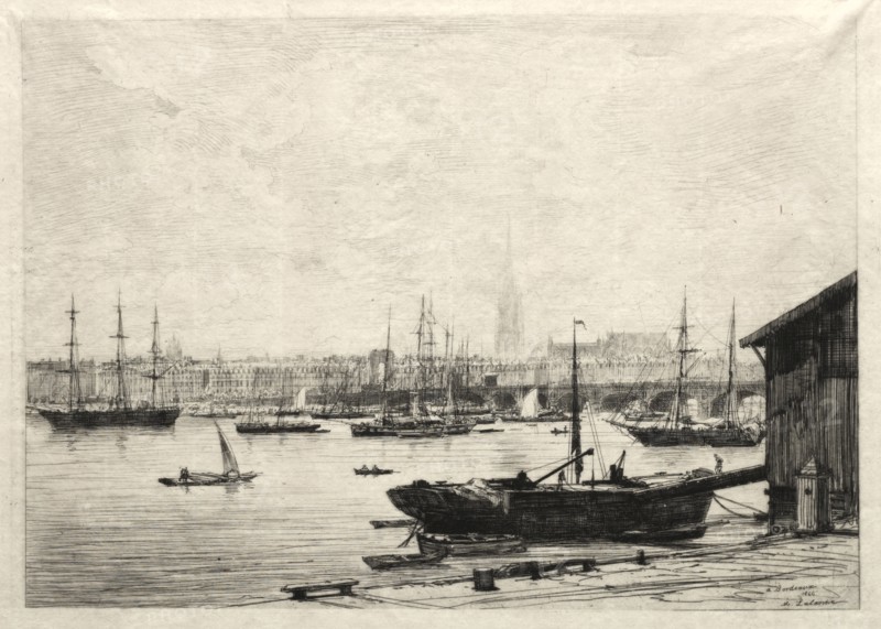 Bordeaux, 1866. Maxime Lalanne (French, 1827-1886). Etching