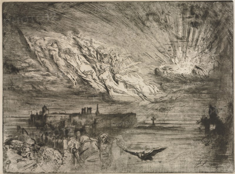The Spirits from the Cities of the Dead, 1885. Félix Hilaire Buhot (French, 1847-1898). Etching, drypoint, aquatint and roulette; sheet: 30.2 x 40.6 cm (11 7/8 x 16 in.); platemark: 29.4 x 39.4 cm (11 9/16 x 15 1/2 in.)