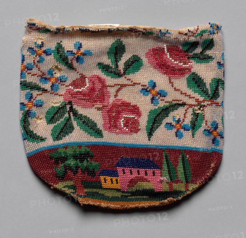 Beaded Bag, 19th century. America, 19th century. average: 13.4 x 16.5 cm (5 1/4 x 6 1/2 in.).