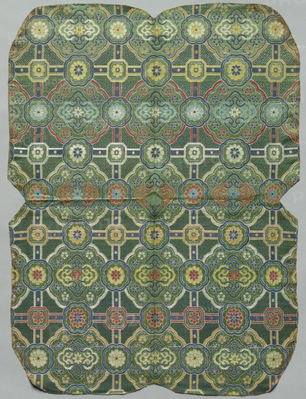 Textile Fragment, 1800s. Japan, 19th century. Plain compound satin; silk; overall: 55.9 x 73.7 cm (22 x 29 in.).