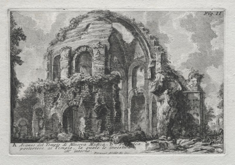 Avanzo del Tempio di Minerva Medica. Giovanni Battista Piranesi (Italian, 1720-1778). Etching and engraving