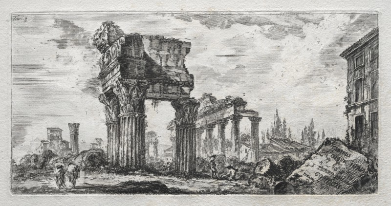 Tempio di Giove Tonante. Giovanni Battista Piranesi (Italian, 1720-1778). Etching and engraving
