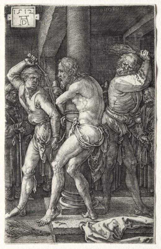 The Flagellation, 1512. Albrecht Dürer (German, 1471-1528). Engraving