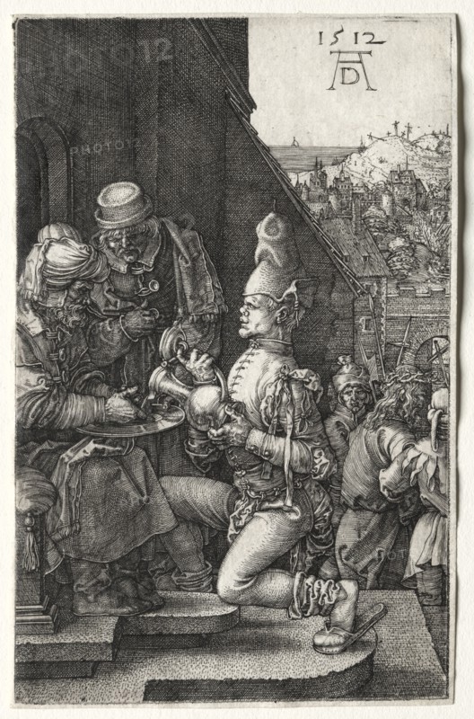 Pilate Washing His Hands, 1512. Albrecht Dürer (German, 1471-1528). Engraving