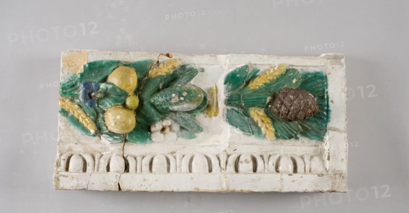 Fragment, c. 1900-1910. Benedetto Buglioni (Italian, 1461-1521). Glazed terracotta; overall: 198.1 x 165.1 cm (78 x 65 in.).